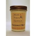 More Than A Candle More Than A Candle CCB8J 8 oz Jelly Jar Soy Candle; Coconut Bay CCB8J